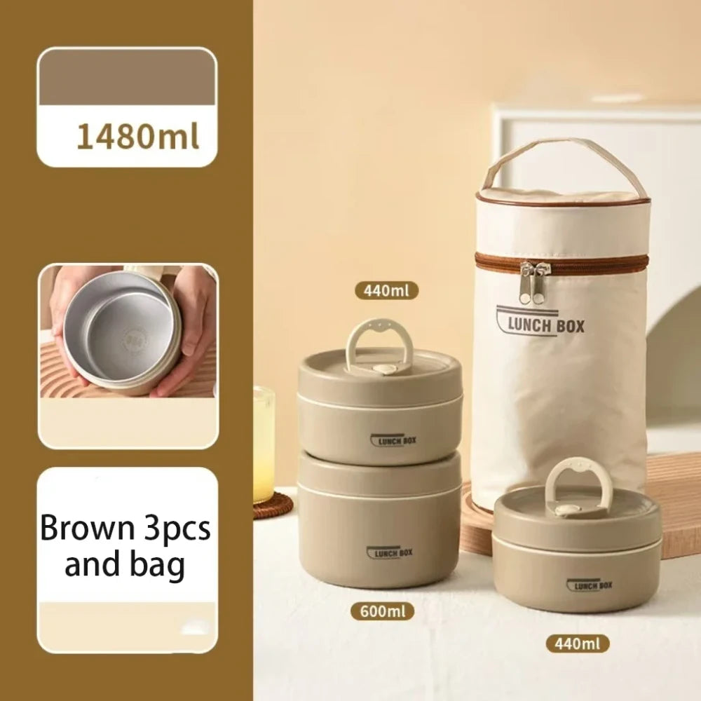 Stackable Insulated Stainless Steel Bento Box