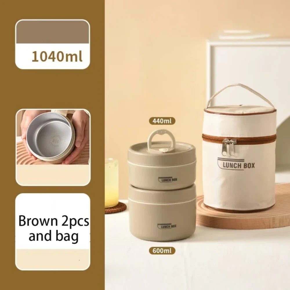 Stackable Insulated Stainless Steel Bento Box
