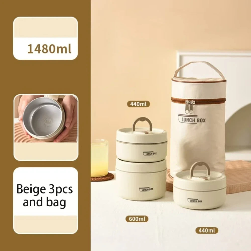 Stackable Insulated Stainless Steel Bento Box