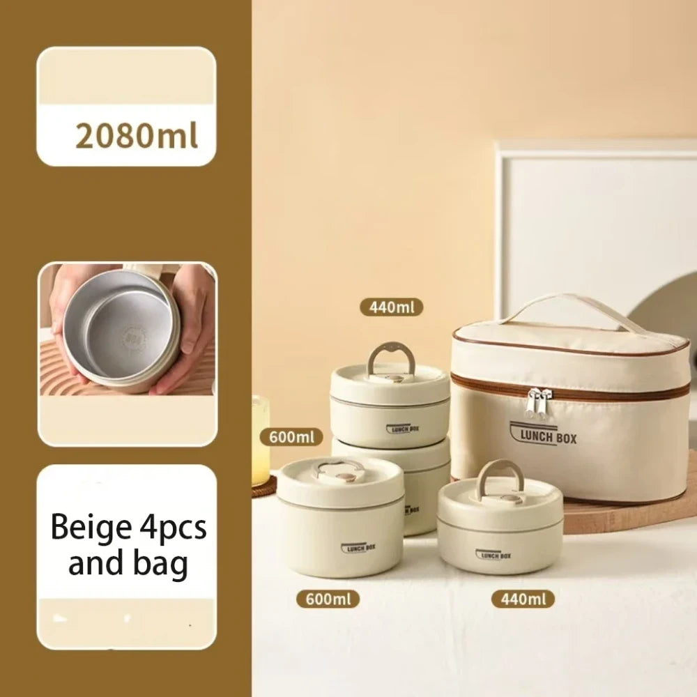 Stackable Insulated Stainless Steel Bento Box