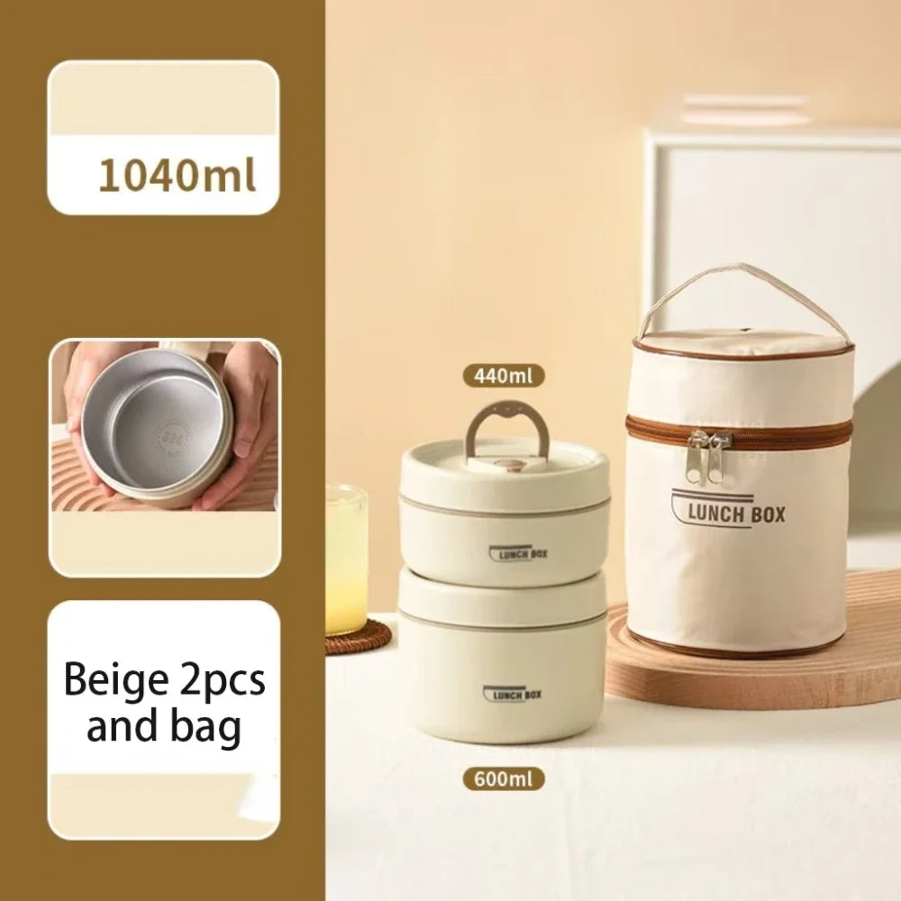 Stackable Insulated Stainless Steel Bento Box