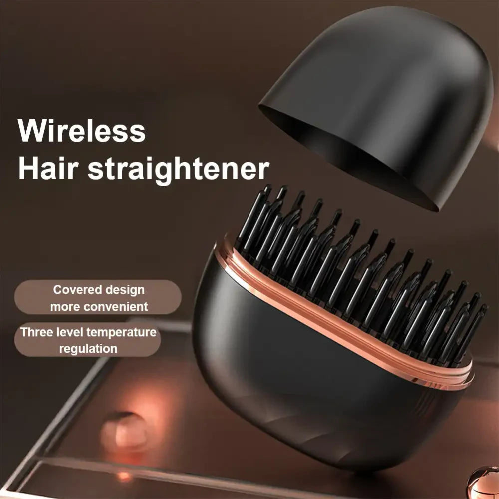 Portable Wireless Hair Straightening Comb