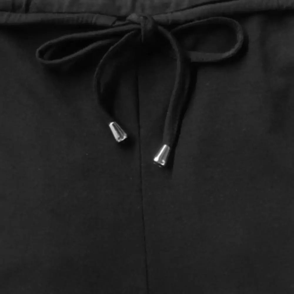 Women's 3/4 Cropped Sports Pants – Plus Size Drawstring Casual Trousers