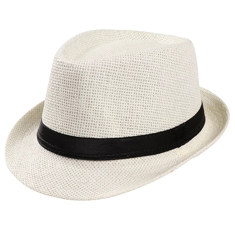 Women's Foldable Straw Sun Visor Hat – Wide Brim UV Protection Beach Cap