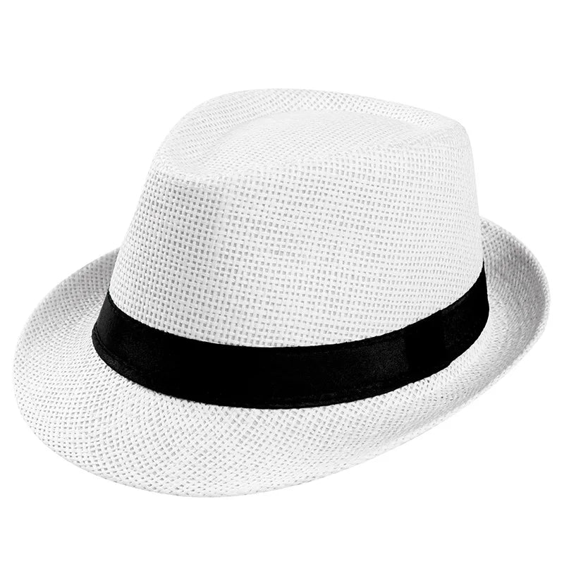 Women's Foldable Straw Sun Visor Hat – Wide Brim UV Protection Beach Cap