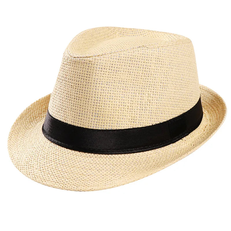Women's Foldable Straw Sun Visor Hat – Wide Brim UV Protection Beach Cap