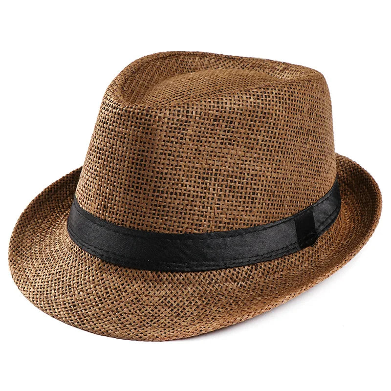 Women's Foldable Straw Sun Visor Hat – Wide Brim UV Protection Beach Cap