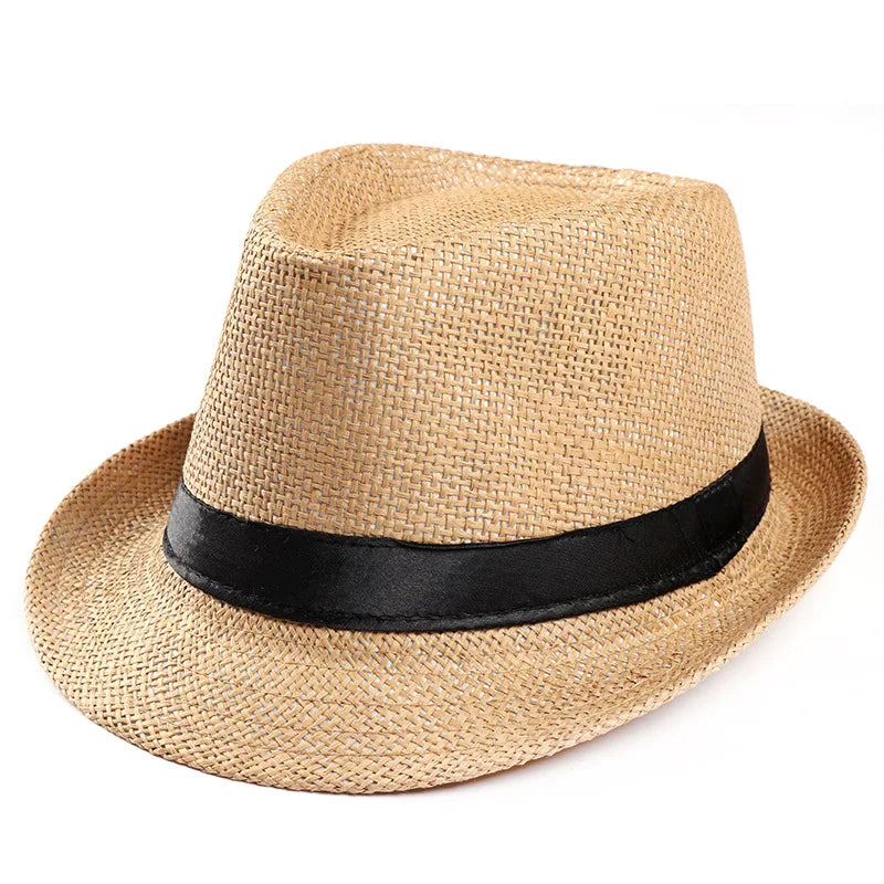 Women's Foldable Straw Sun Visor Hat – Wide Brim UV Protection Beach Cap
