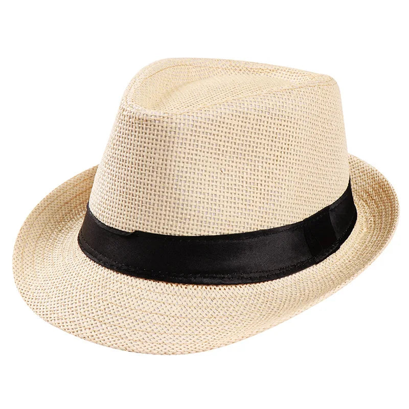 Women's Foldable Straw Sun Visor Hat – Wide Brim UV Protection Beach Cap