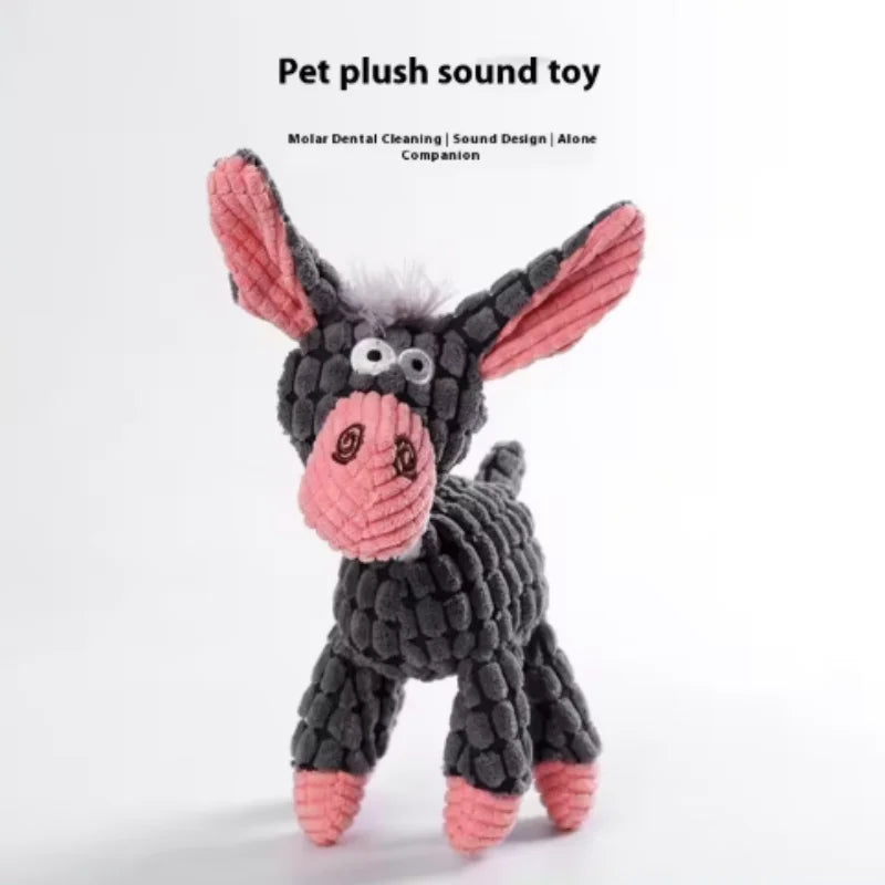 Puppy Squeaker Squeaky Plush Bone Dog Toy