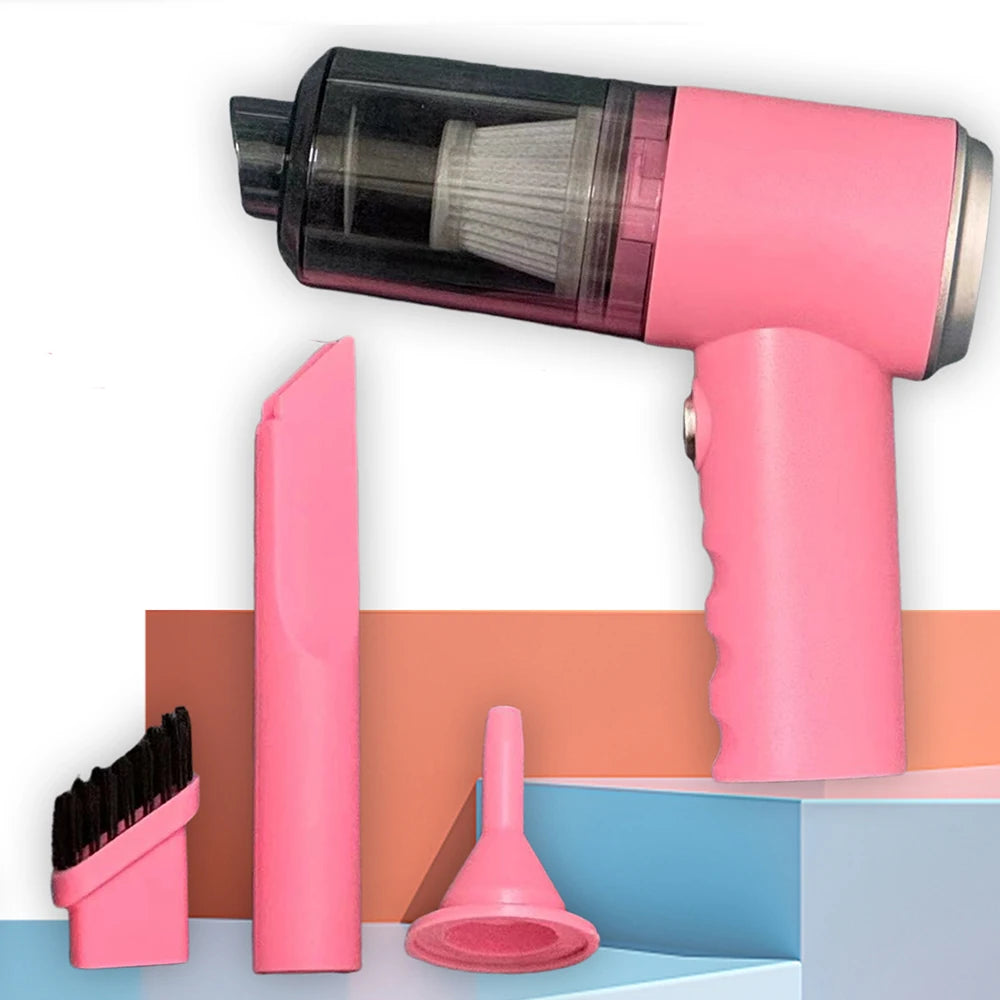 3-in-1 Portable Vacuum Cleaner – USB Rechargeable, Suction & Blowing