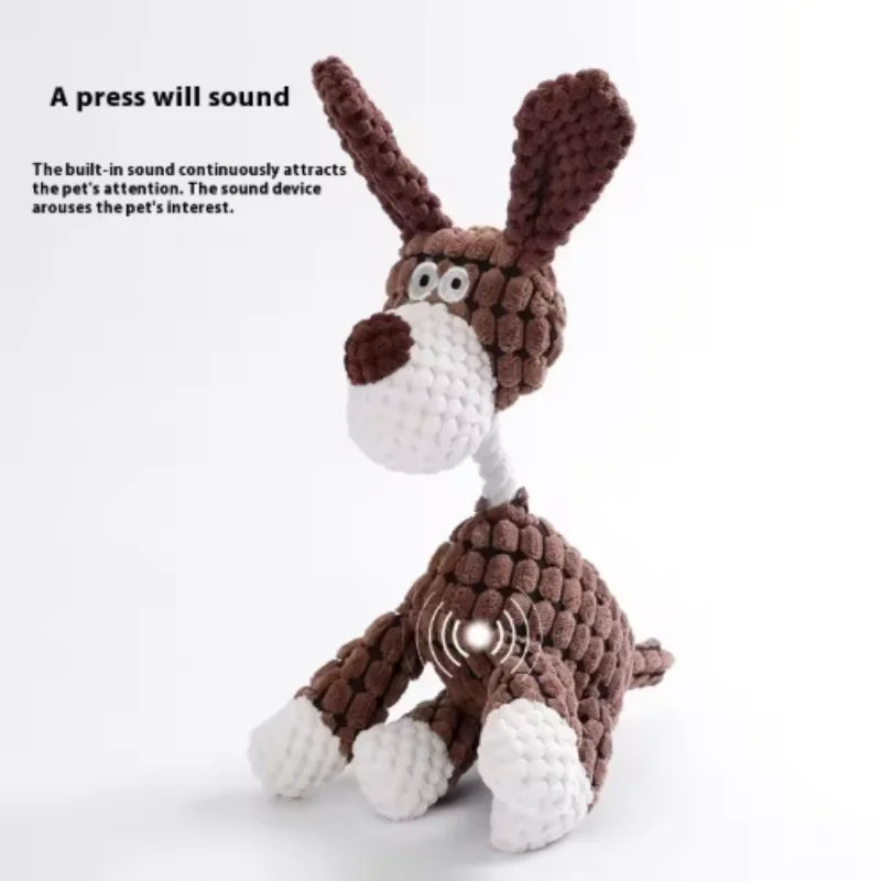 Puppy Squeaker Squeaky Plush Bone Dog Toy