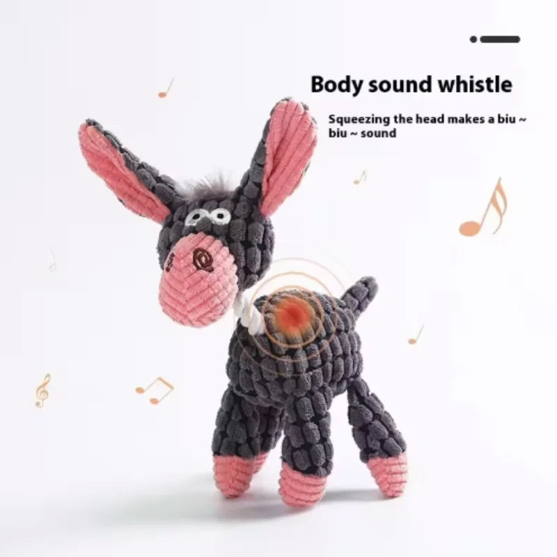 Puppy Squeaker Squeaky Plush Bone Dog Toy