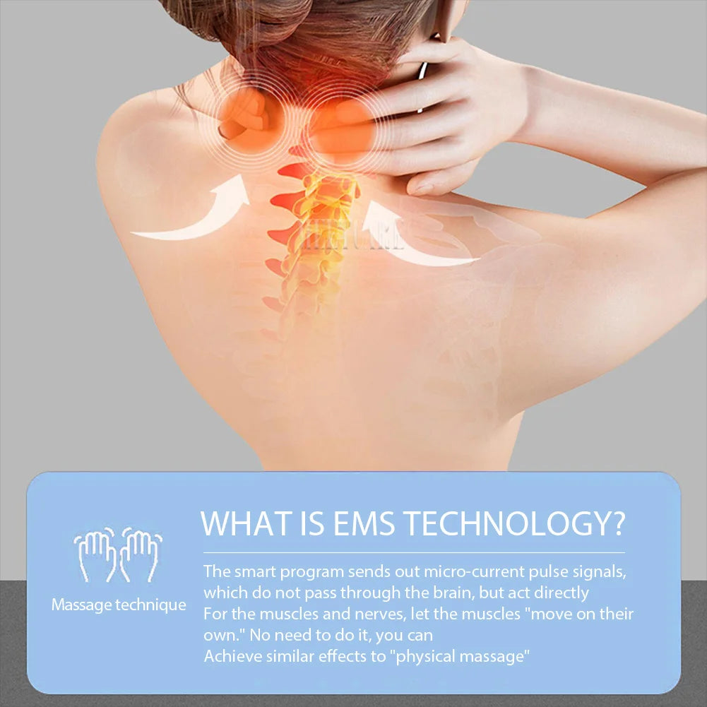 EMS Pulse Neck Massager – Smart Electric Cervical Massager for Pain Relief