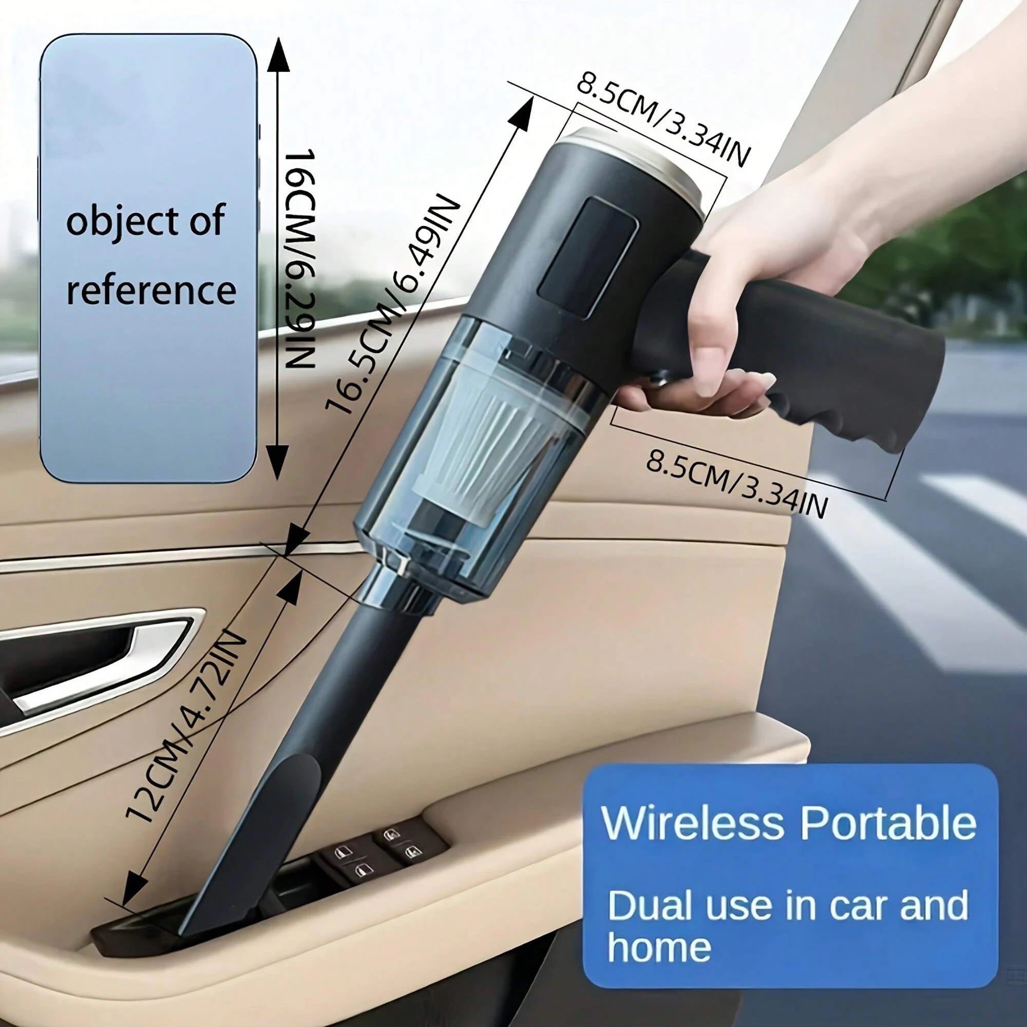 3-in-1 Portable Vacuum Cleaner – USB Rechargeable, Suction & Blowing