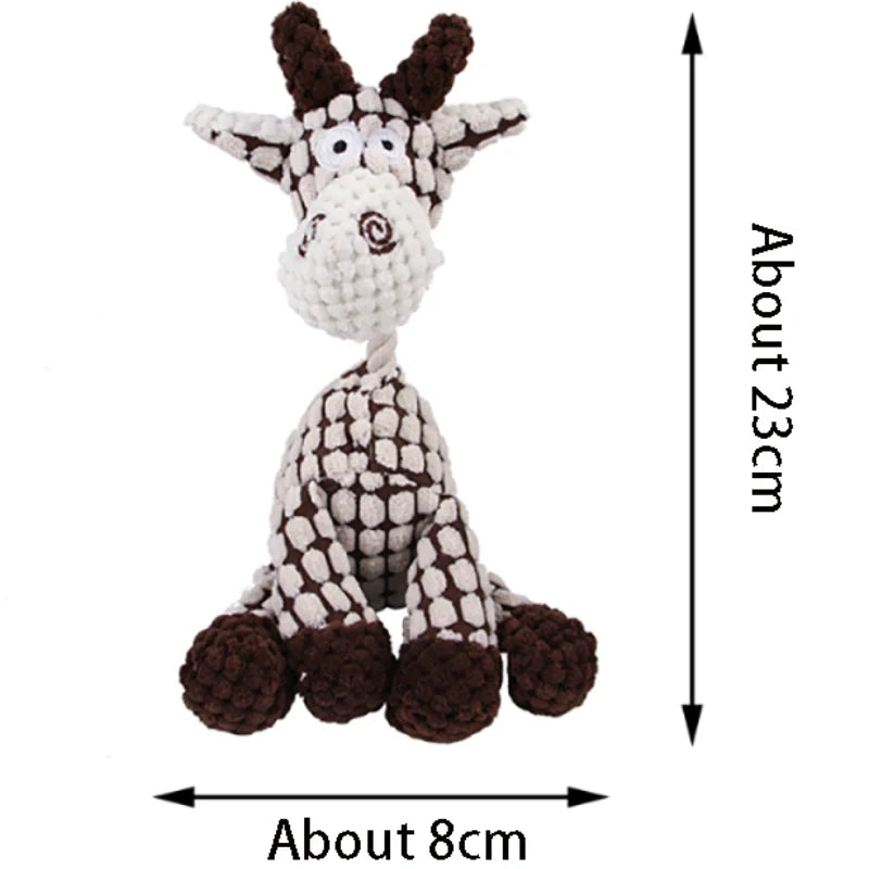 Puppy Squeaker Squeaky Plush Bone Dog Toy