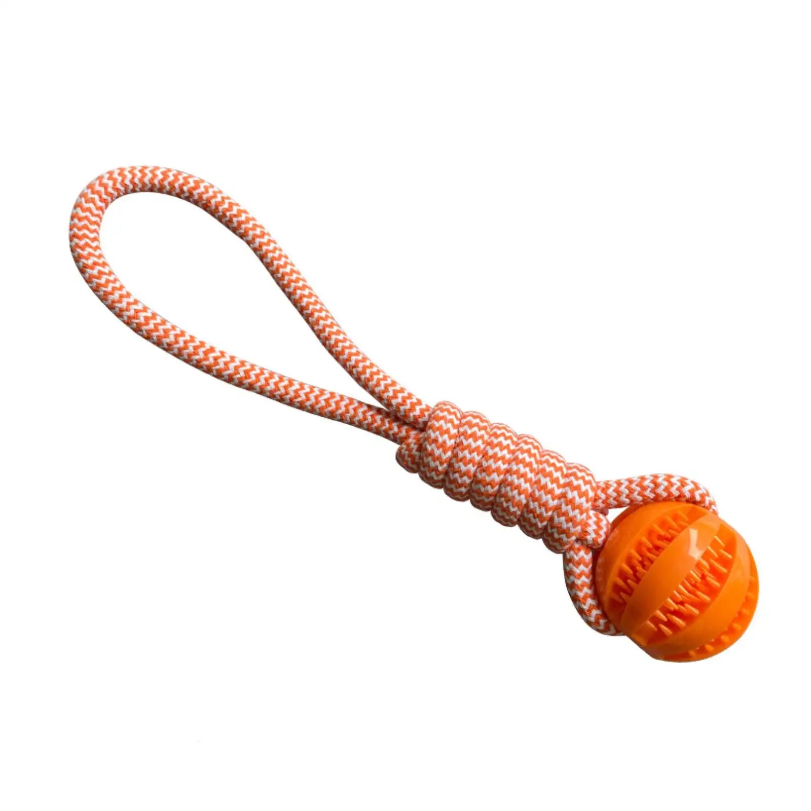 Treat-Dispensing Rope Ball Dog Toy — Durable Cotton Chew & Play