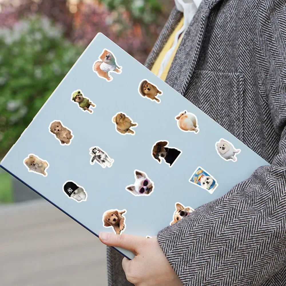 10/100/1000Pcs Funny Dog Stickers Cartoon Cute Decals