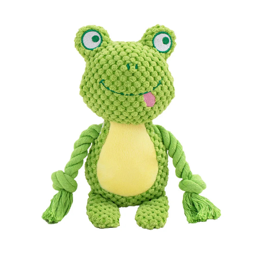 Dog Squeaker Toys with Crinkle Paper, Plush Chewing Toy