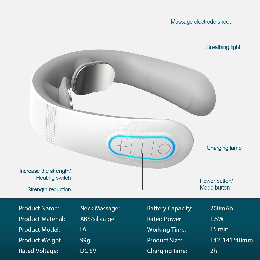 EMS Pulse Neck Massager – Smart Electric Cervical Massager for Pain Relief