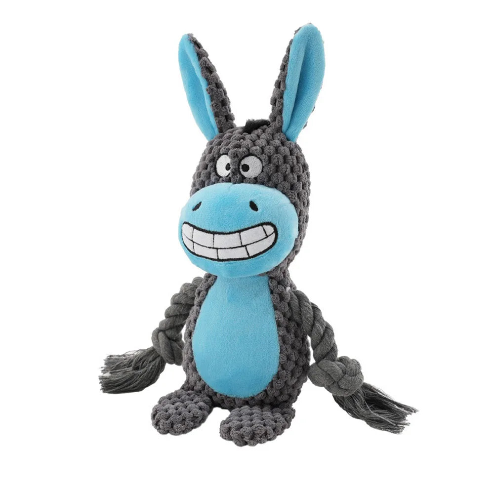 Dog Squeaker Toys with Crinkle Paper, Plush Chewing Toy