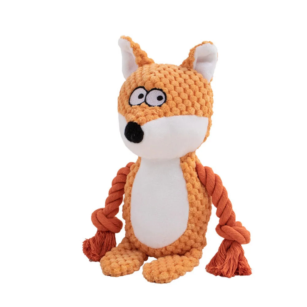 Dog Squeaker Toys with Crinkle Paper, Plush Chewing Toy