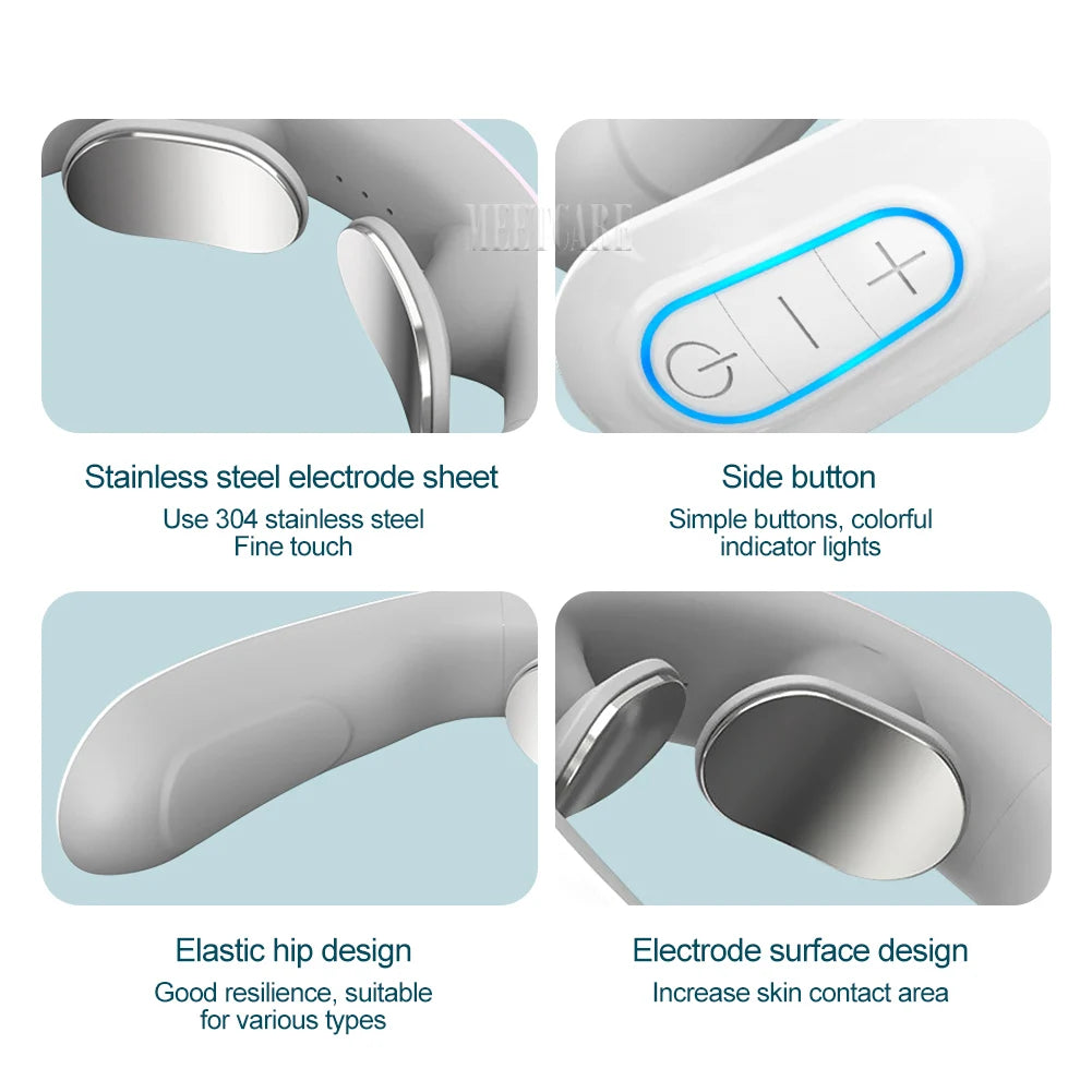 EMS Pulse Neck Massager – Smart Electric Cervical Massager for Pain Relief