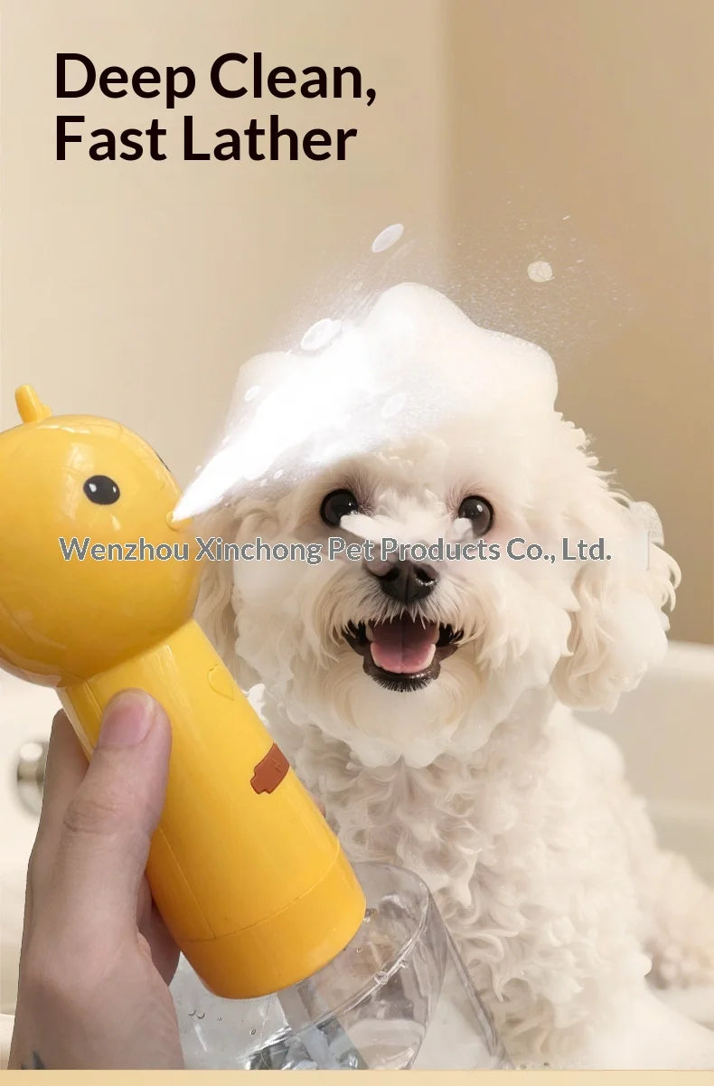 Mushroom Pet Bath Foamer — Electric Bubble Maker for Dog Grooming