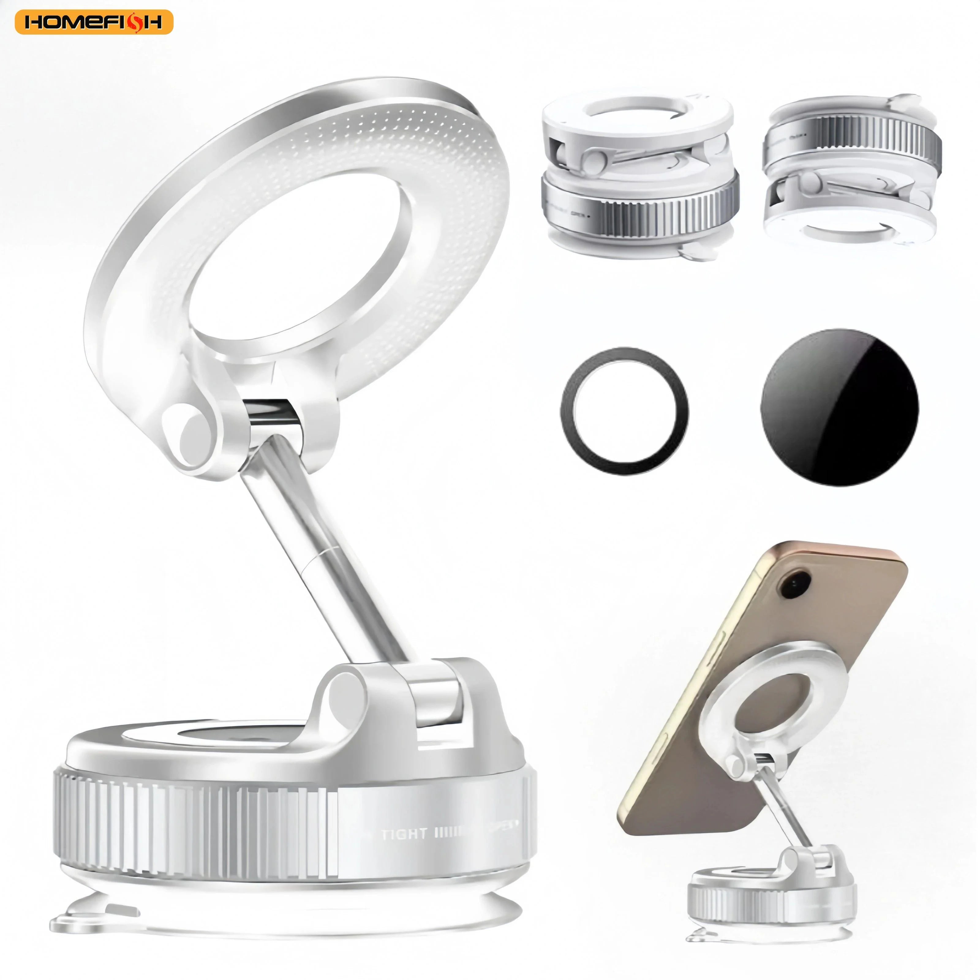 Magnetic Phone Holder｜Three-axis Rotation For Free Adjustment
