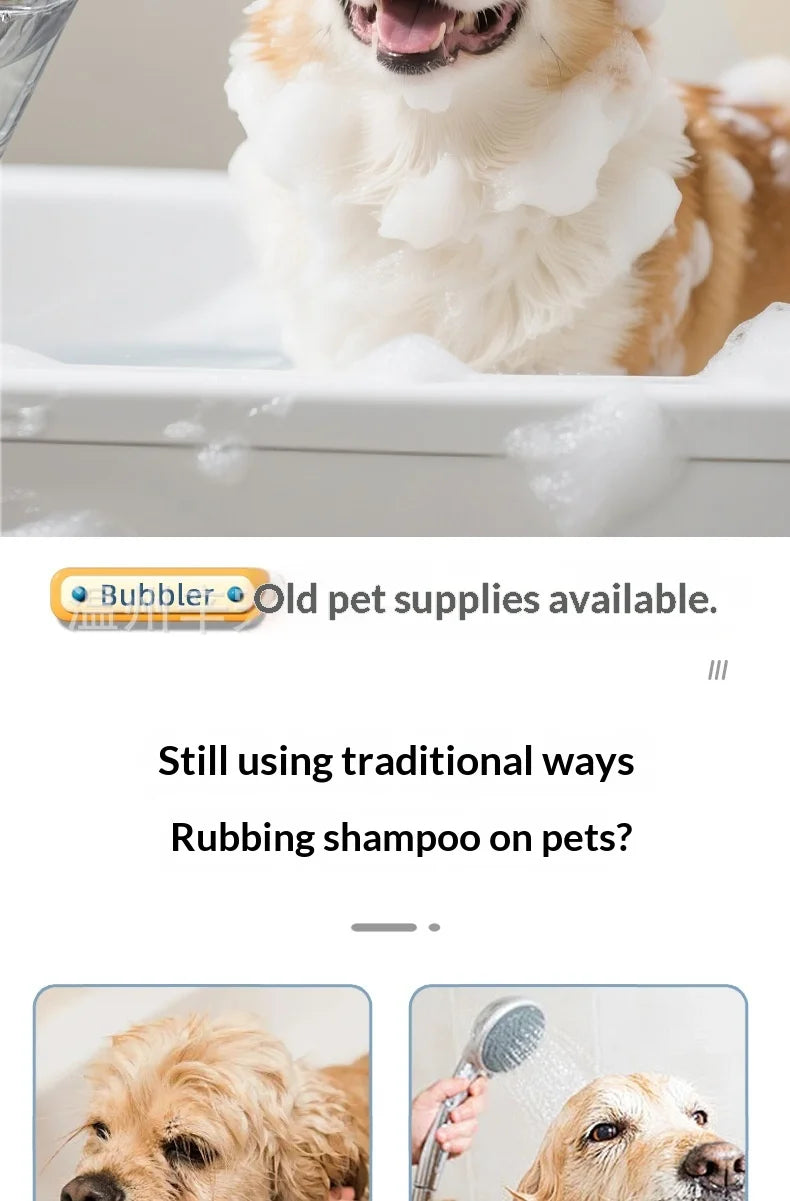 Mushroom Pet Bath Foamer — Electric Bubble Maker for Dog Grooming