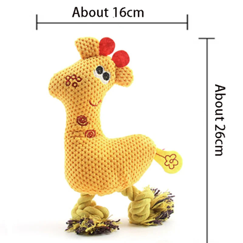 Puppy Squeaker Squeaky Plush Bone Dog Toy