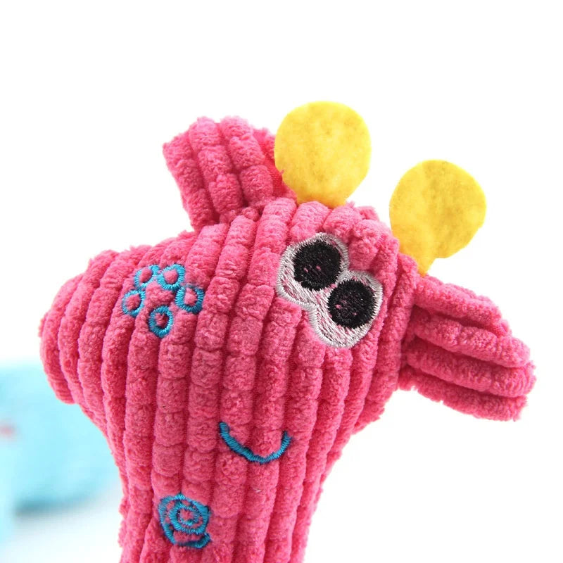 Puppy Squeaker Squeaky Plush Bone Dog Toy
