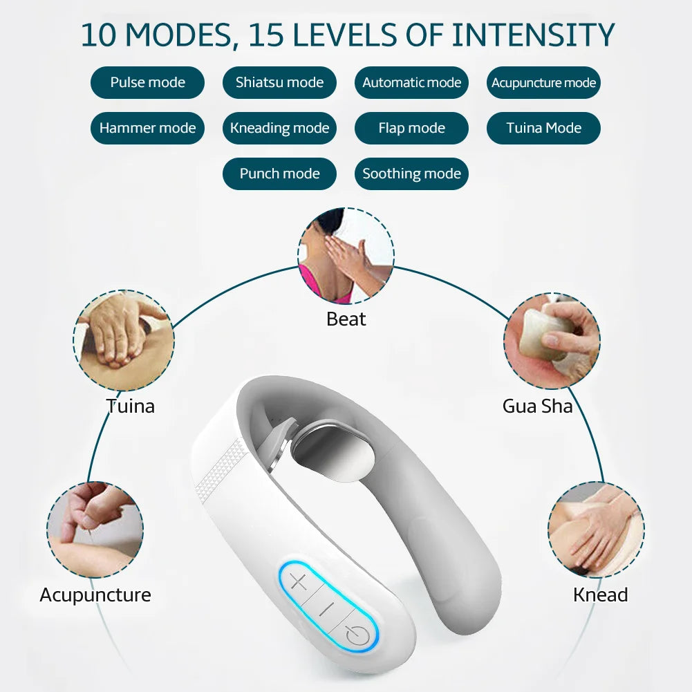 EMS Pulse Neck Massager – Smart Electric Cervical Massager for Pain Relief