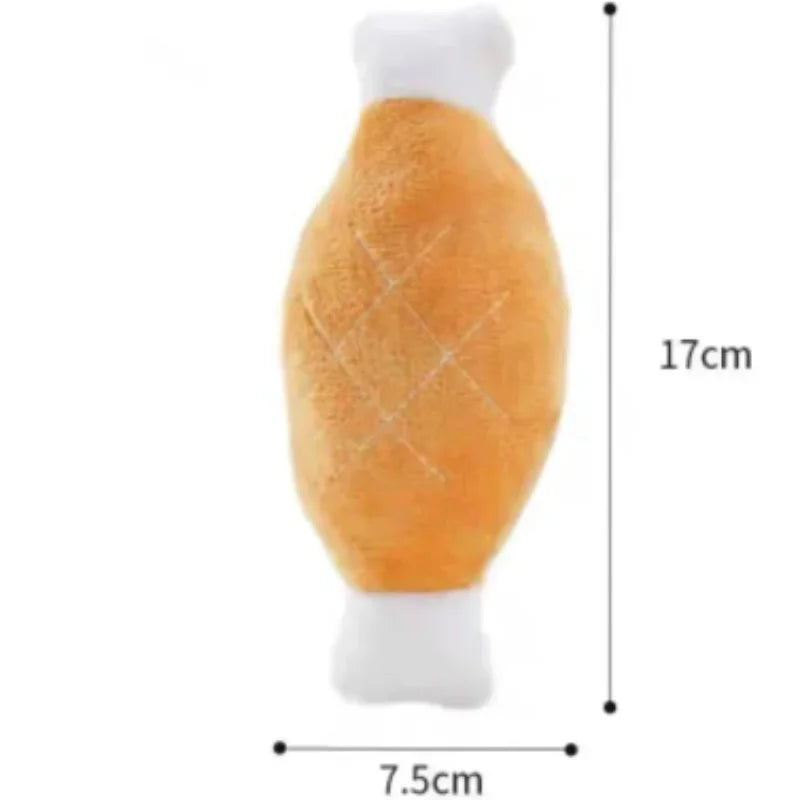Puppy Squeaker Squeaky Plush Bone Dog Toy