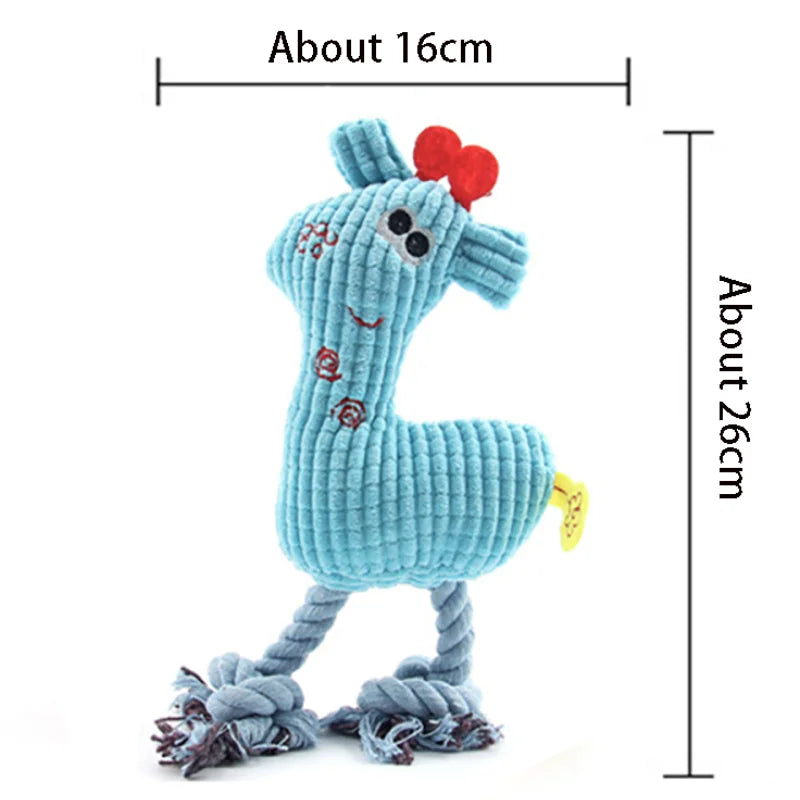 Puppy Squeaker Squeaky Plush Bone Dog Toy
