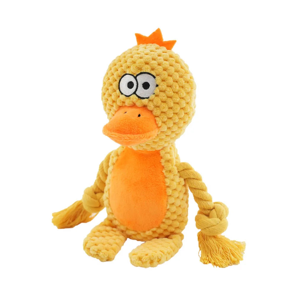 Dog Squeaker Toys with Crinkle Paper, Plush Chewing Toy