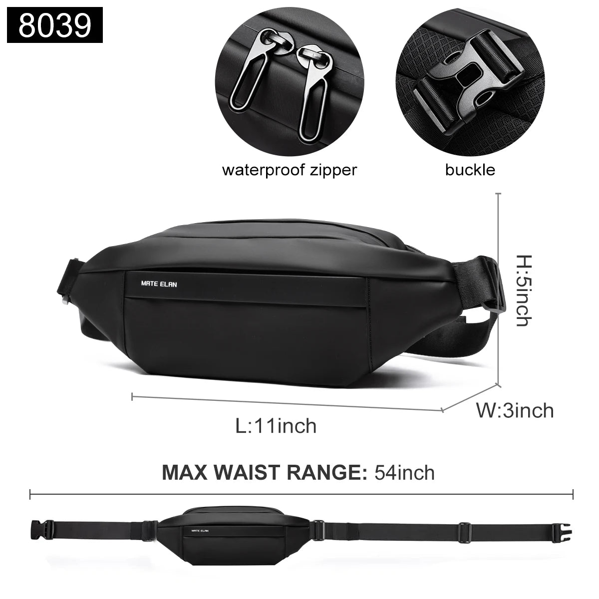 Waterproof Men’s Crossbody Bag – Everyday Travel Fanny Pack