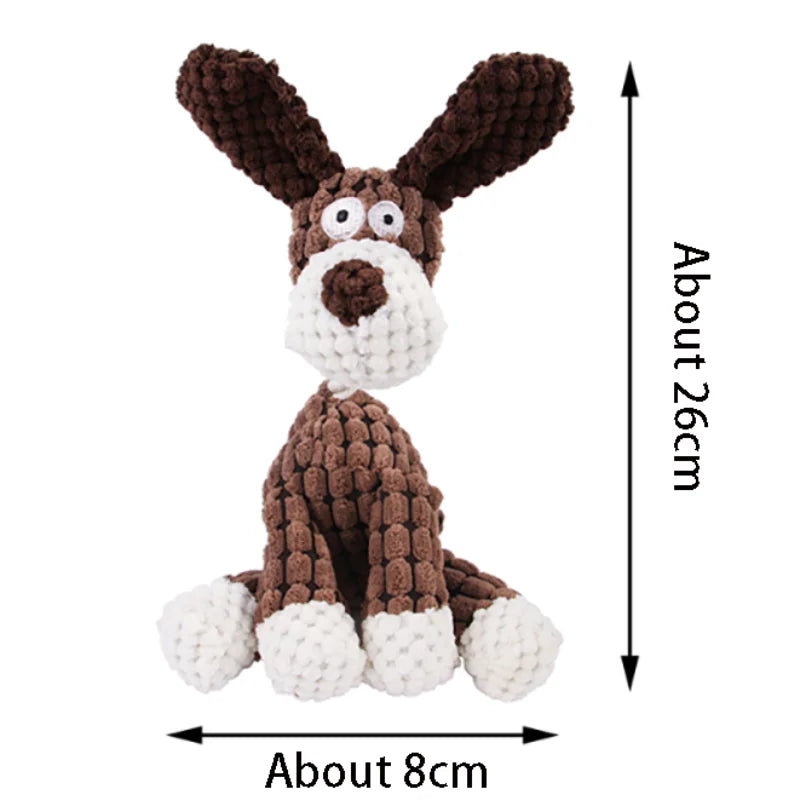 Puppy Squeaker Squeaky Plush Bone Dog Toy