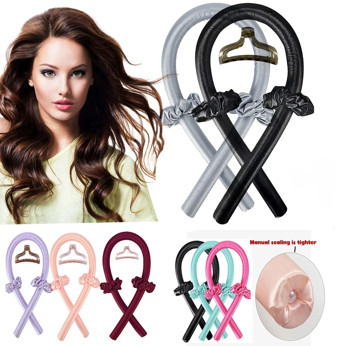 Heatless Silk Curl Headband – No-Heat Overnight Hair Rollers